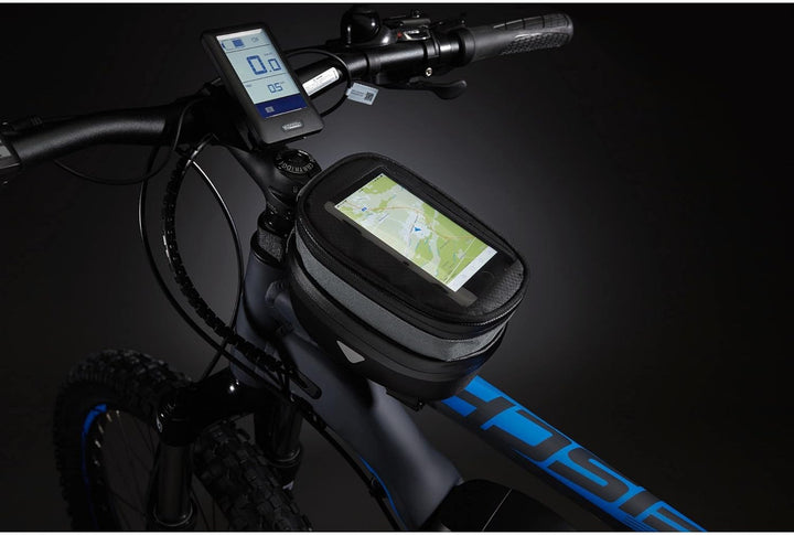 Fischer Premium Fahrradtasche | mit integrierter Smartphone-Tasche und Touchscreen-Schutzfolie | Obe