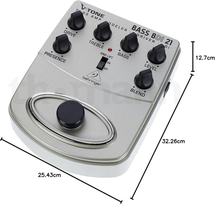 Behringer V-TONE BASS DRIVER DI BDI21 Bass Amp Modeler/Direct Recording Preamp/DI Box V-TONE BASS DR