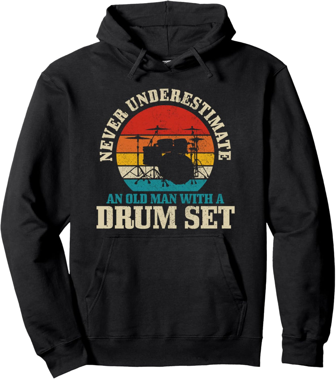 Drummer Schlagzeug Vintage Schlagzeuger Geschenk Pullover Hoodie