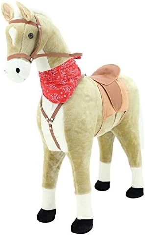 Sweety-Toys 10363 Stehpferd Haflinger Reitpferd Standpferd beige mit weisser Mähne