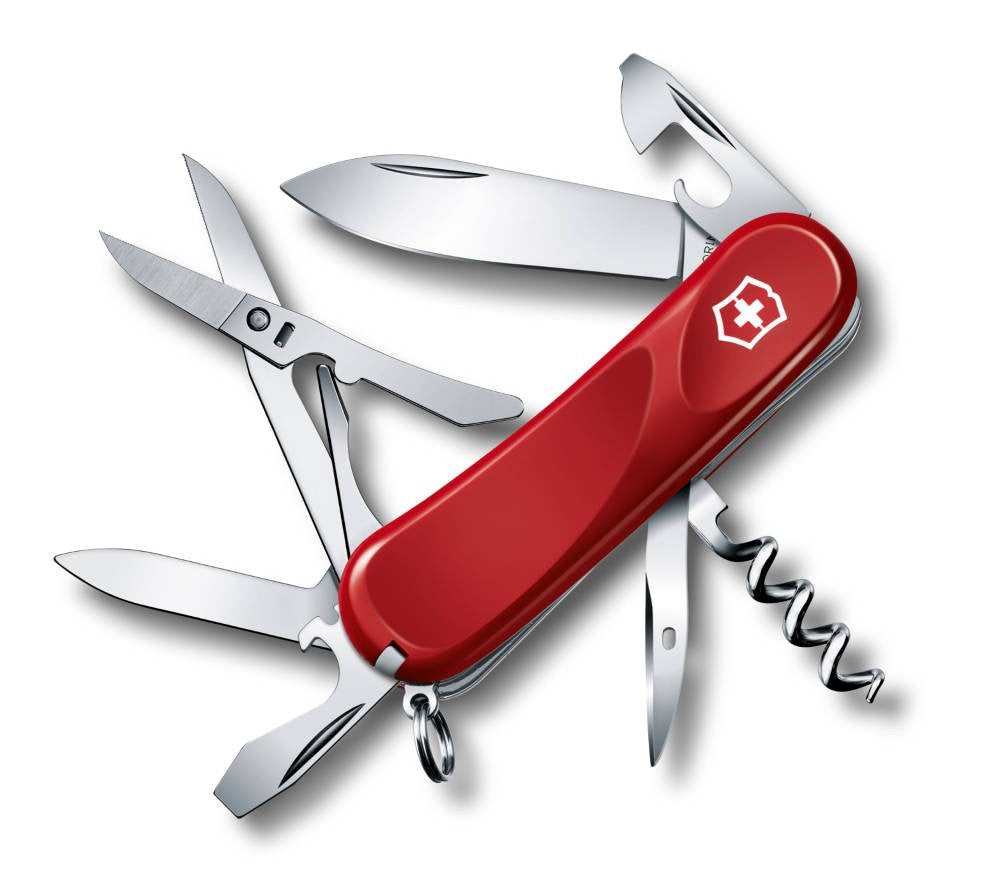 Victorinox, Schweizer Taschenmesser, Evolution 14, Multitool, 14 Funktionen, Klinge, gross, Dosenöff