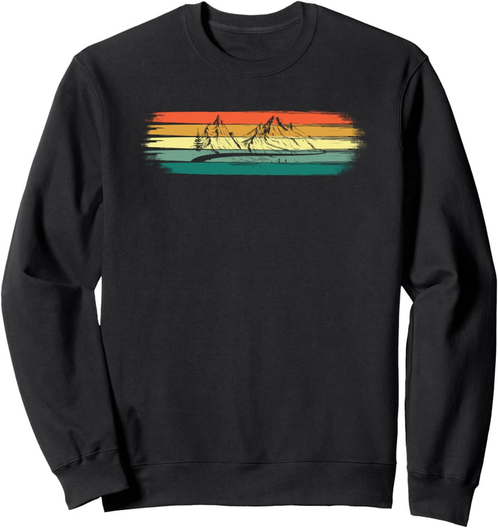 Vintage Berge Wallfahrt Cool Trekking Nordic Walking Pilgern Sweatshirt