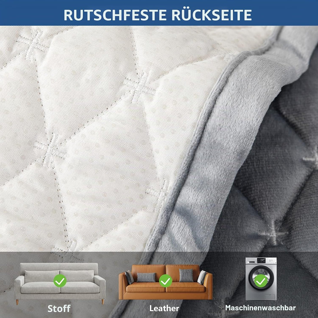 Eismodra Sofa Überzug,Sofabezug 3 Sitzer,Anti-Rutsch-Couch Überzug für L Form Sofaschoner Chaiselong