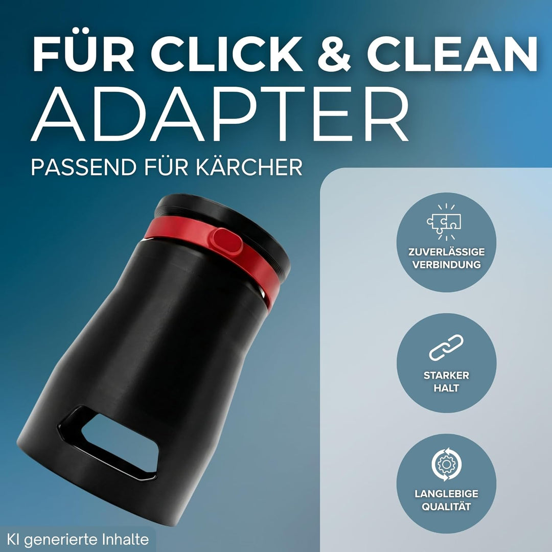 Staubsauger Kupplung Muffe passend für Kärcher Bosch Click and Clean Adapter WD2 WD3 WD4 WD5 WD6 WD7