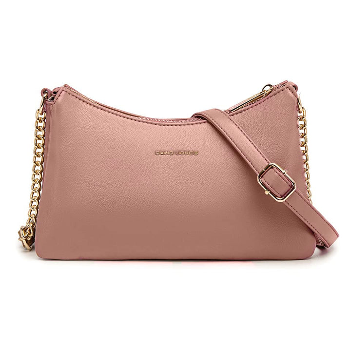 David Jones - Damen Kleine Umhängetasche - Frau Kette Tasche Schultertasche PU Leder Multi Taschen -