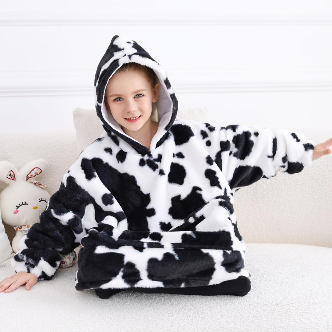 Wearable Blanket Hoodie für Kinder Kleinkinder, Super gemütlich warm und weich mit Kapuze Decke Swea
