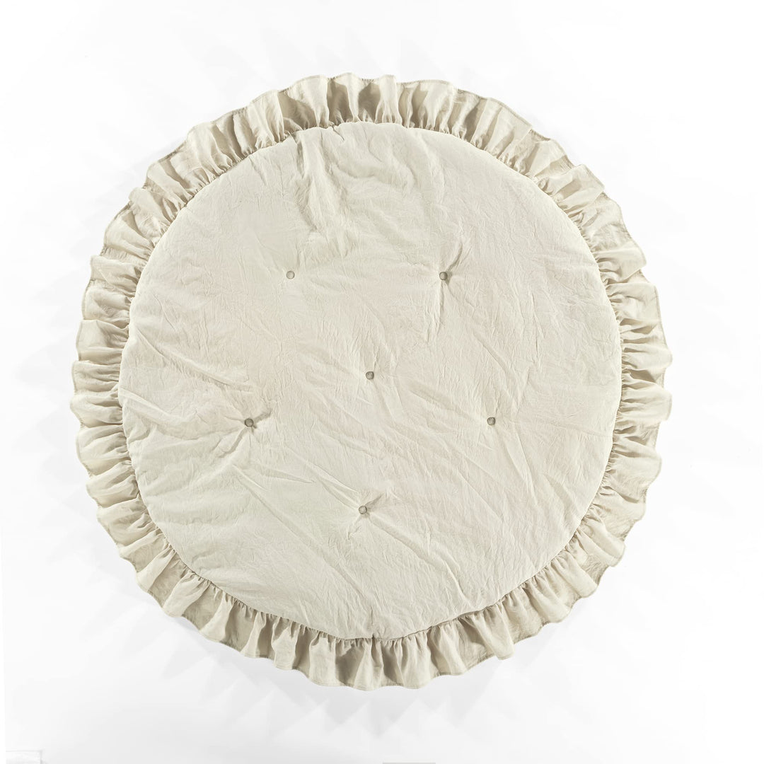 Lush Decor Baby Runde Rüschen-Spielmatte, 91,4 cm Durchmesser, neutral, Neutral