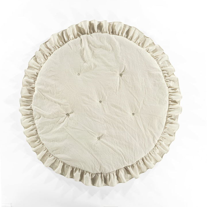 Lush Decor Baby Runde Rüschen-Spielmatte, 91,4 cm Durchmesser, neutral, Neutral