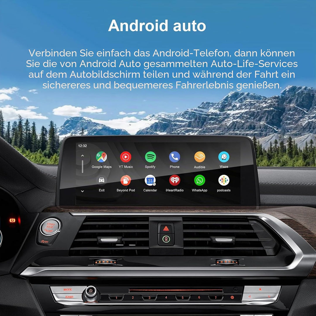 EZoneTronics Wireless CarPlay &amp; Android Auto Retrofit Kit Decoder Box für BMW mit NBT System Kabello