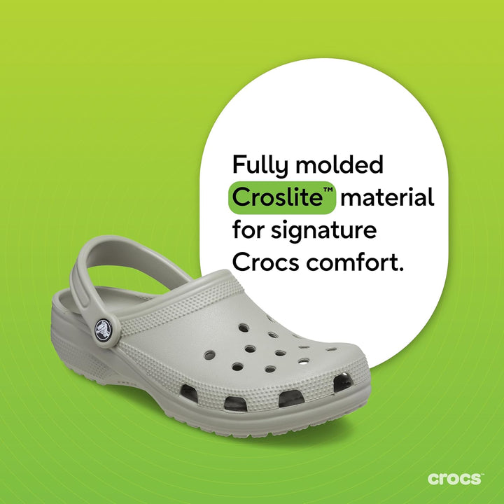 Crocs Unisex Classic Clog 34 EU Elephant, 34 EU Elephant