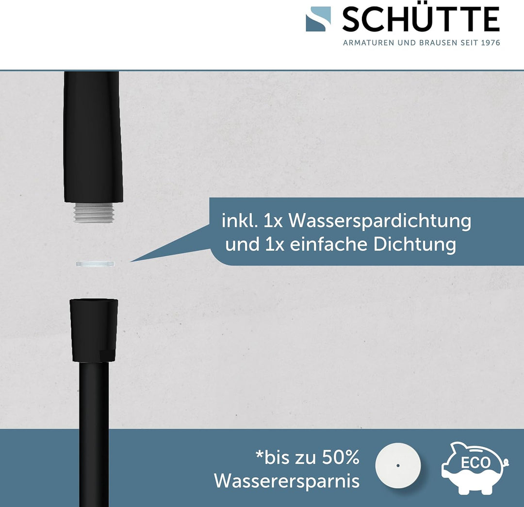 SCHÜTTE Handbrause CAPRI mit Samtstrahl-Technologie | Duschkopf mit über 300 Düsen und 3 einstellbar