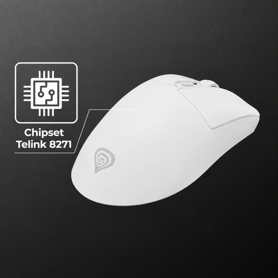 Genesis Zircon 880 Wireless Gaming Maus kabellos Weiss, 12000 DPI Wireless Gaming Mouse, PixArt PAW3