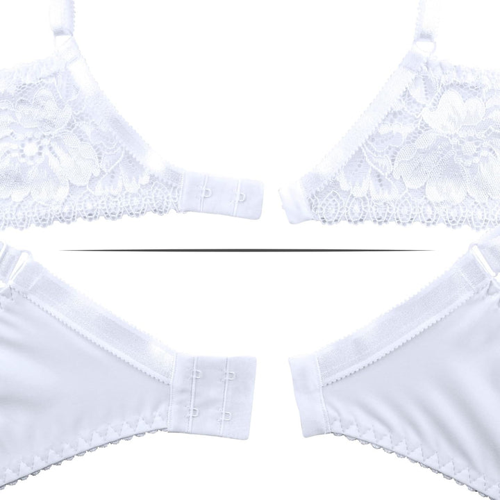 frugue Damen Spitzen BH - Vollschalen-BH - mit Bügel - Grosse Grössen 75D Weiss, 75D Weiss