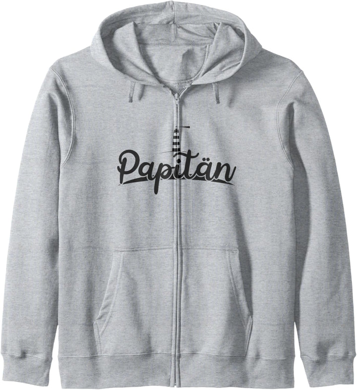 Papitän | Papa und Kapitän Lustiges Leuchturm Vatertag Kapuzenjacke