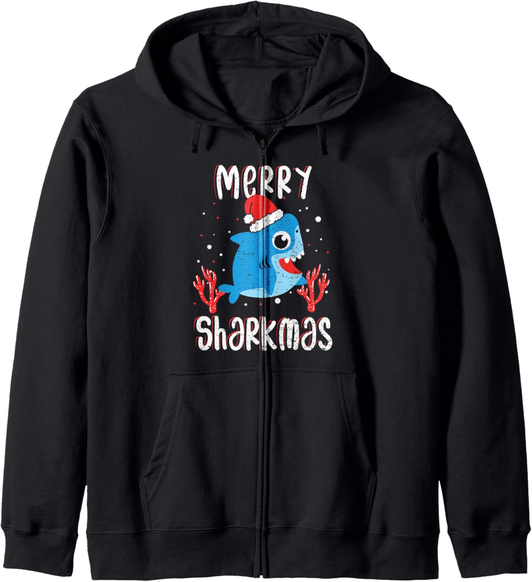Weihnachten: Merry Sharkmas - Haie Sprüche Kapuzenjacke