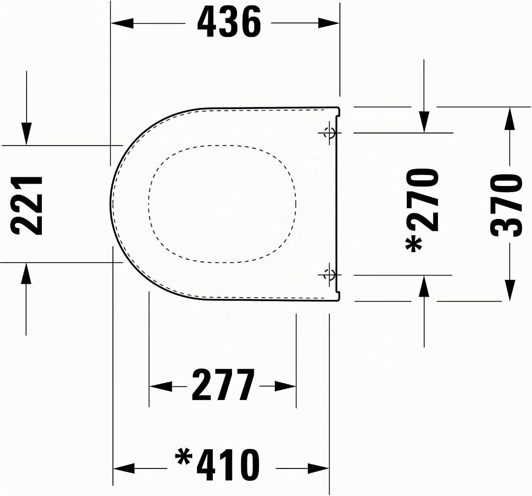 Duravit WC-Sitz Starck 2/Darling New, Toilettendeckel aus Duroplast, Klodeckel mit Edelstahl Scharni