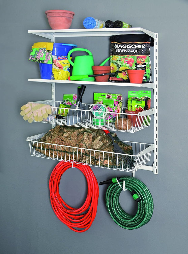 Element System Regalset PERFECT 1, Wandregal, Regal für Garage, Keller, Haushalt oder Speisekammer i