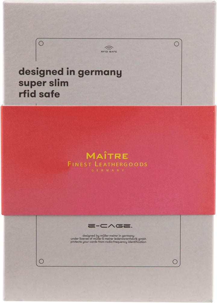 Maitre - f3 c-one kompakter Kreditkartenhalter aus Leder, für bis zu 5 Karten mit DREI zusätzlichen