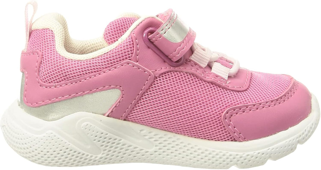 Geox Baby-Mädchen B Sprintye Girl Sneaker, Fuchsia Silver
