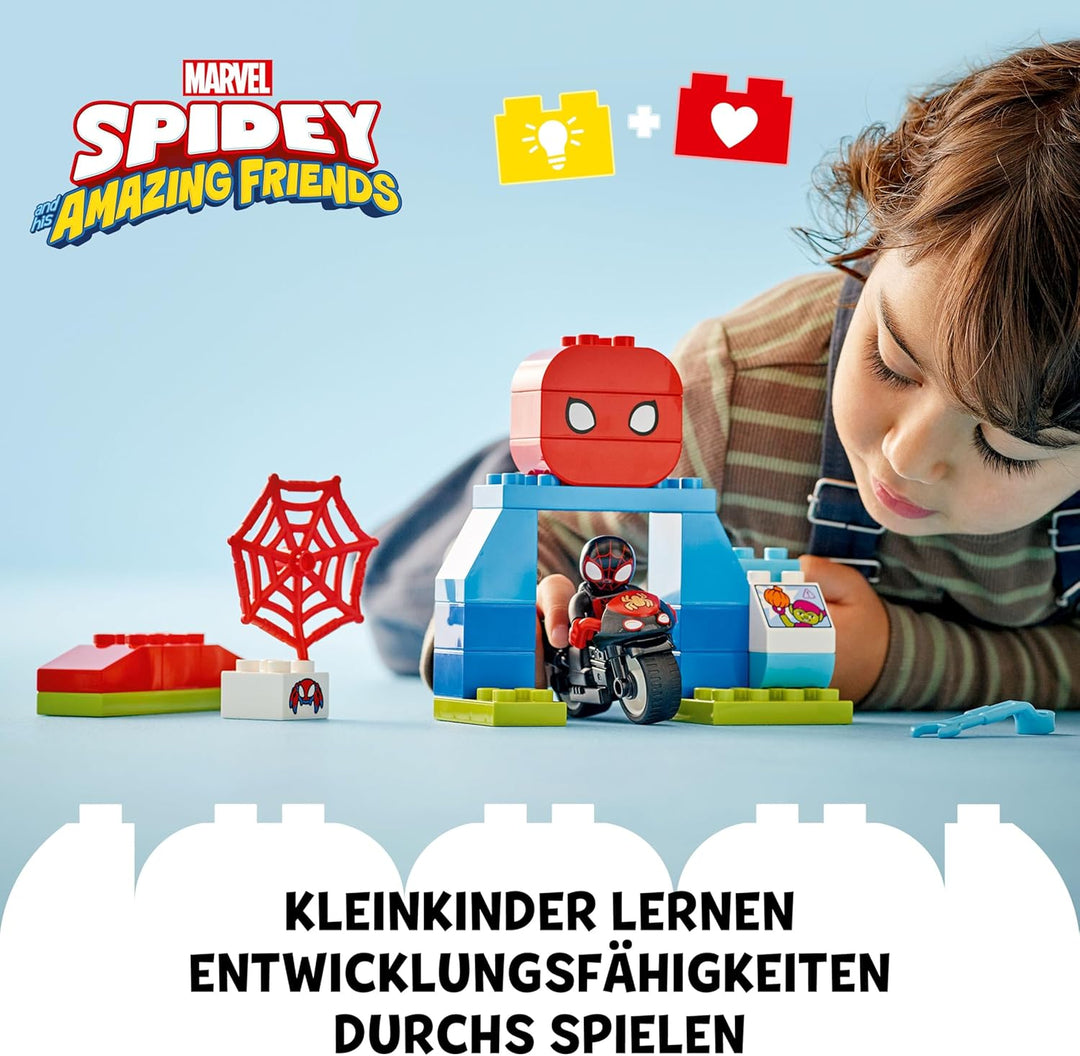 LEGO DUPLO Marvel Spins Motorrad-Abenteuer, Fantasy-Spielset zur TV-Serie Spidey und Seine Super-Fre