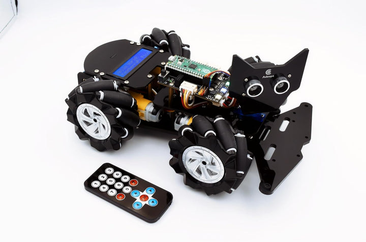 Adeept 4WD Omni-Directional Mecanum Wheels Robotic Car Kit for Raspberry Pi Pico DIY STEM Remote Con