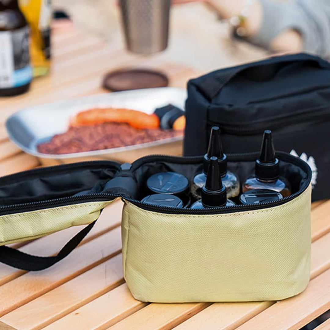 RoseFlower Gewürzbehälter Camping Set Reise Gewürzbehälter 6 Stück Tragbare Ölflasche, Saucenflasche