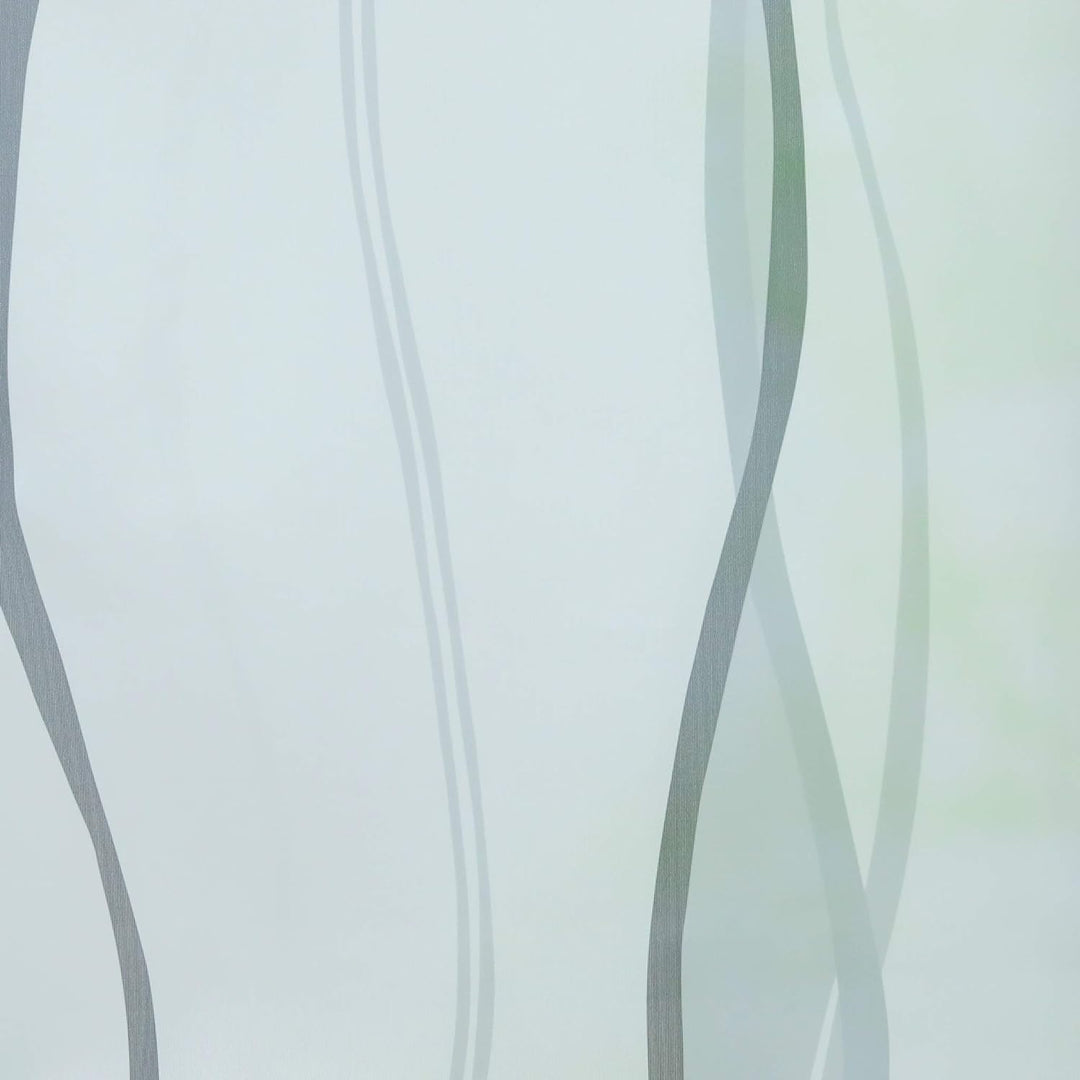 ESLIR Raffrollo mit Ösen Gardinen Küche Raffgardinen Transparent Ösenrollo Vorhänge Mit Wellen-Druck