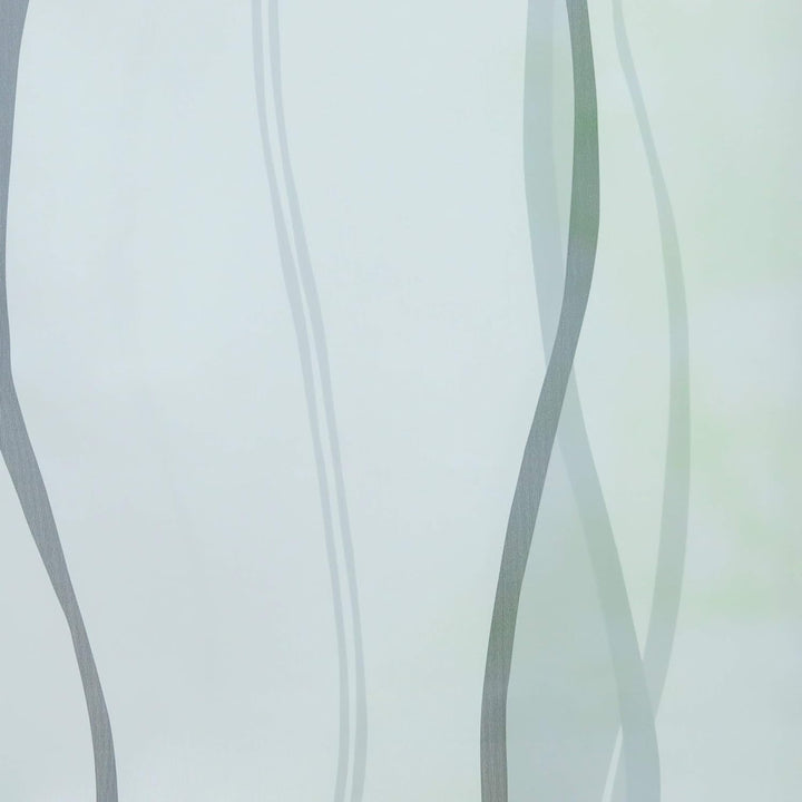 ESLIR Raffrollo mit Ösen Gardinen Küche Raffgardinen Transparent Ösenrollo Vorhänge Mit Wellen-Druck