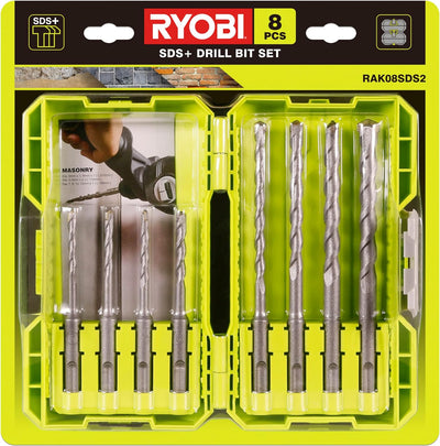 Ryobi RAK08SDS2 SDS+ Steinbohrer-Set, 8-teilig