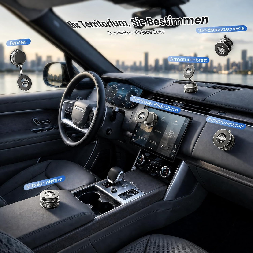 Magnetische Handyhalterung Auto Kompatibel mit MagSafe, 360° Drehbar | Handy Halter Mit Vakuum Saugn