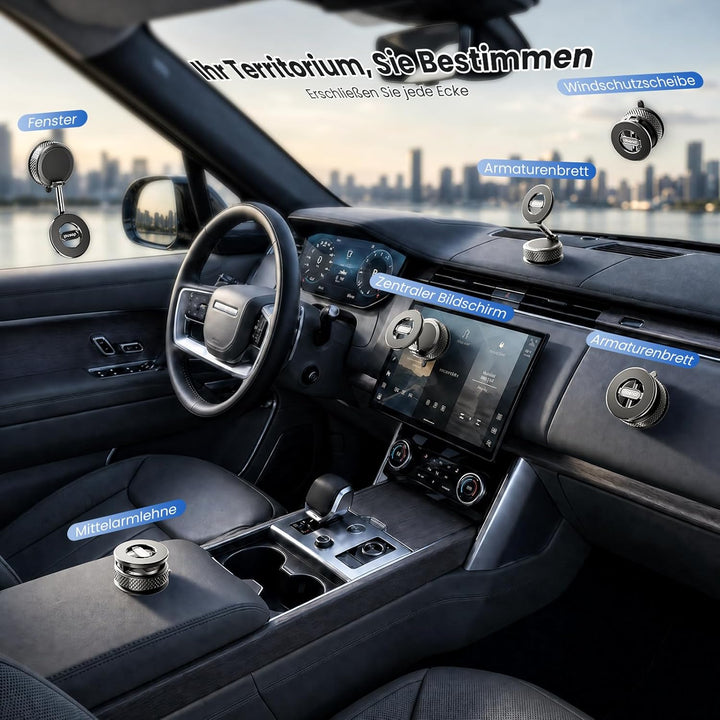 Magnetische Handyhalterung Auto Kompatibel mit MagSafe, 360° Drehbar | Handy Halter Mit Vakuum Saugn