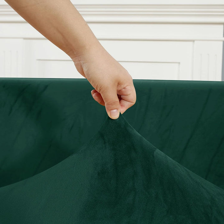 JHLD Sofabezug L Form, Stretch Sofabezug Samt L-förmiger Sofabezug Weiche Anti-rutsch Sofa Überwürfe