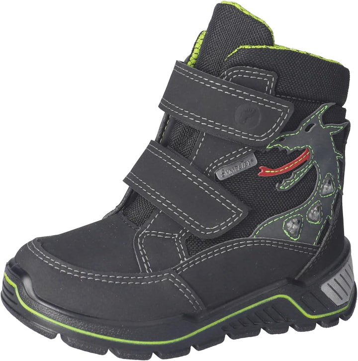 RICOSTA Jungen Winterstiefel GRISU,Kinder Boots,WMS:Weit,Sympatex,Blinklicht 35 EU Weit 090 Schwarz,