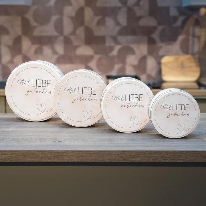 INSPINOVIA Keksdosen 4er Set | Ideal für Weihnachtsplätzchen & andere Leckereien | 4 Grössen im Set