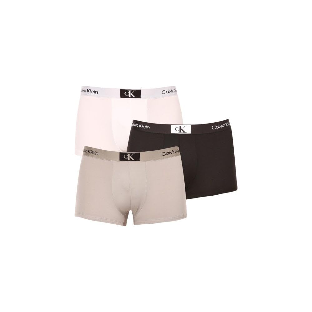 Calvin Klein Herren 3er Pack Boxershorts Low Rise Trunks Baumwolle mit Stretch L Black, Authentic Gr
