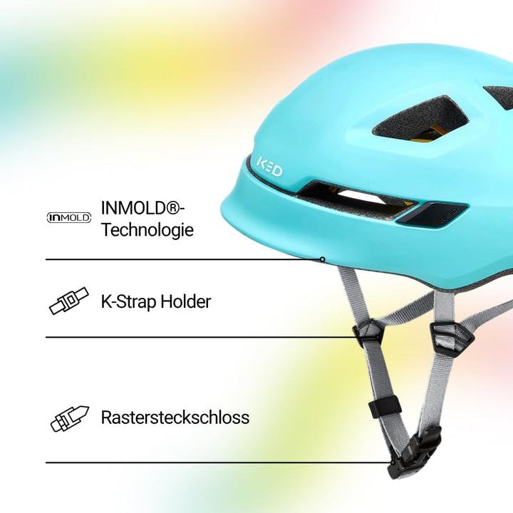 KED Pop MIPS Kinder Fahrrad Helm schwarz/weiss 2023 Eisblau/Weiss M | 52-56cm, Eisblau/Weiss M | 52-