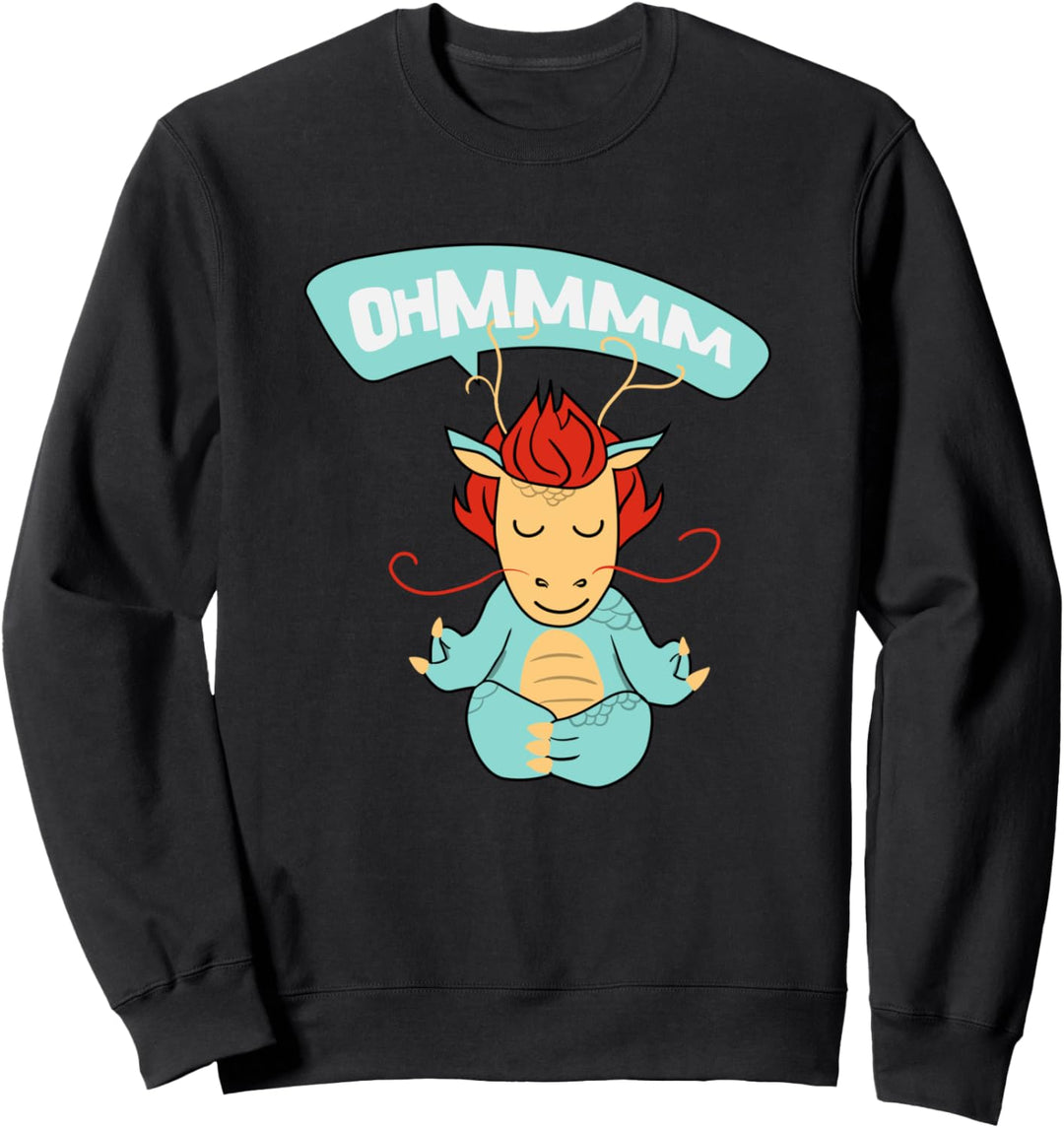 Ohmmm Yoga Drache Tee I Meditation Entspannung Sweatshirt