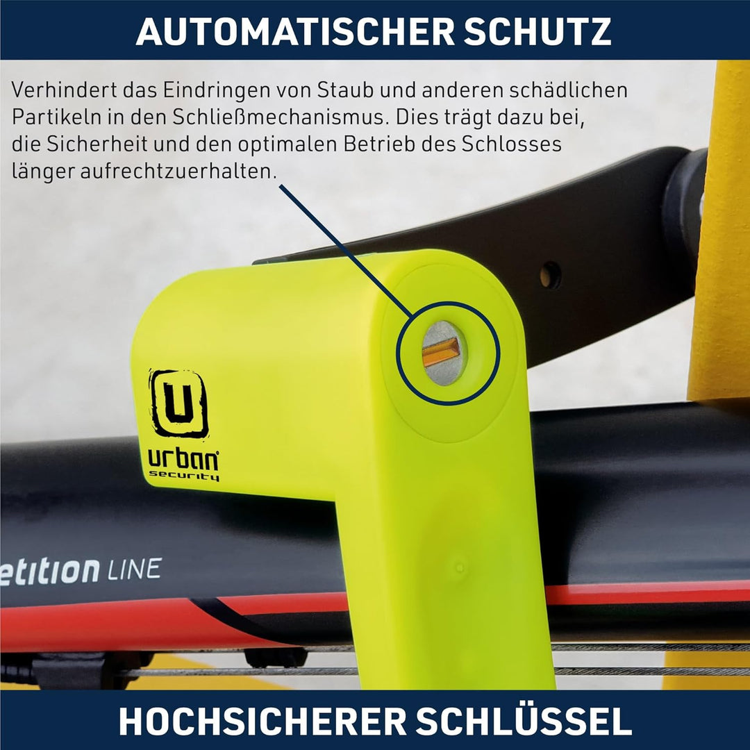 URBAN UR469Y Faltschloss Fahrrad, Sichtbar, 70cm Kompakter, Leichterer Transport ohne Lärm, Kratzsch