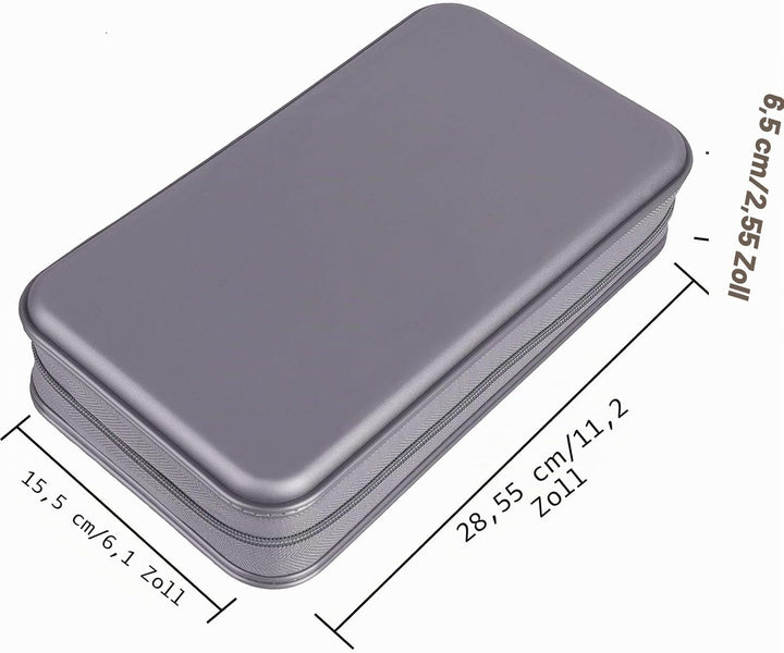 UENTIP CD-Hülle mit 48 Kapazitäten, tragbare DVD-Hülle aus Hartplastik, CD-Organizer, Brieftasche, s