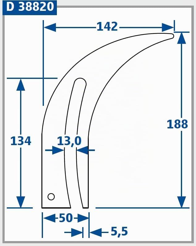 Spaltkeil für Tischkreissäge DIN 38820 nach 100-250 mm / 2,5 mm