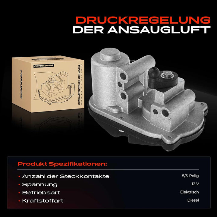 Frankberg 2x Luftklappensteller Stellmotor Drallklappen für A4 A5 A6 A8 Q5 Q7 Phaeton T-o-u-a-r-e-g