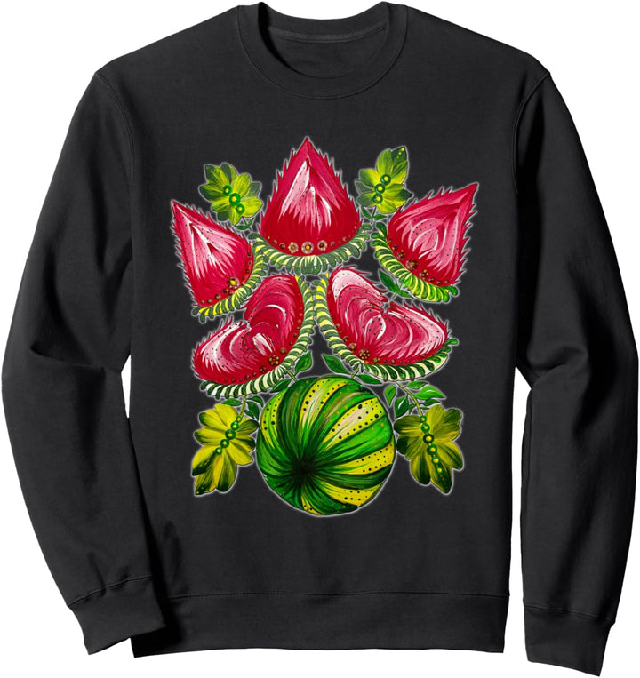 Magische Wassermelone Kherson Symbol Petrykivka Malerei Sweatshirt