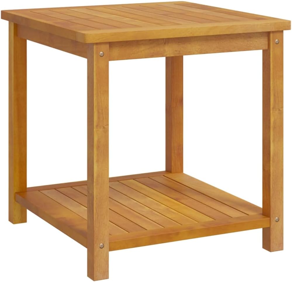 vidaXL Beistelltisch aus Akazienholz, geölt, für Garten, Terrasse, Veranda, Möbel