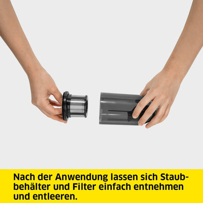 Kärcher Akku-Handstaubsauger CVH 2-4, kompakter und leichter Krümelsauger für den schnellen Einsatz,