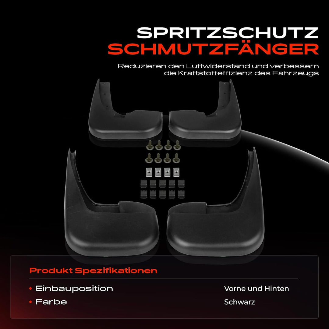 Frankberg 4x Spritzschutz Schmutzfänger Vorne Hinten Links und Rechts Kompatibel mit W639 Viano MPV