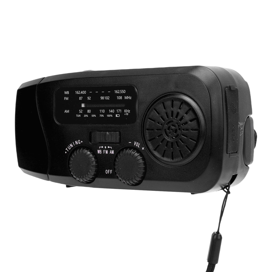 Garosa Solar-Handkurbel-Notfallradio 2000 MAh mit AM FM WB Wetteralarm-LED-Taschenlampe für Outdoor-