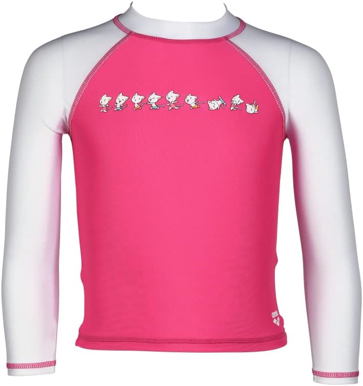 ARENA Unisex Kinder Friends Kids Uv L/S Tee Shirt 110 Freak Rose-white, 110 Freak Rose-white
