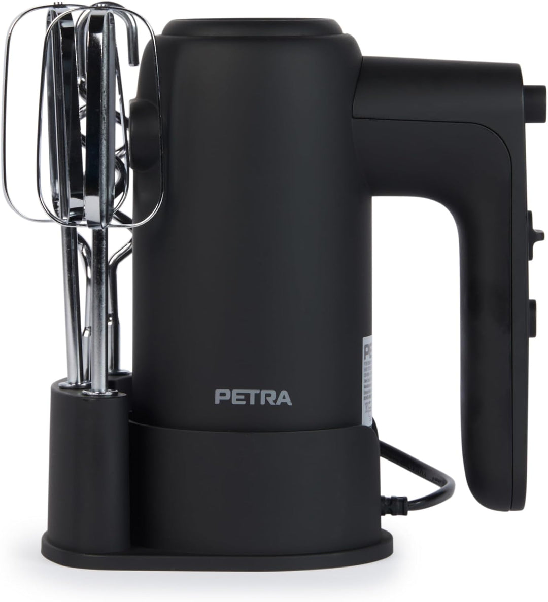 Petra PT5613BMBLKVDE Handmixer Handrührer - Elektrischer Küchenmixer zum Kneten/Schlagen, Schneebese
