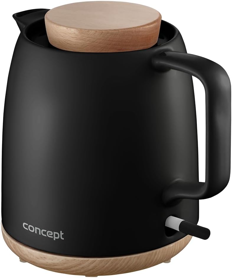Concept RK0086 Keramik-Wasserkocher Elegant 1 l schwarz