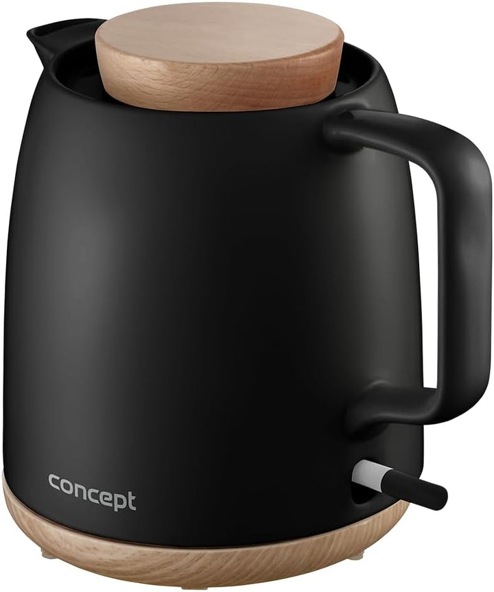 Concept RK0086 Keramik-Wasserkocher Elegant 1 l schwarz